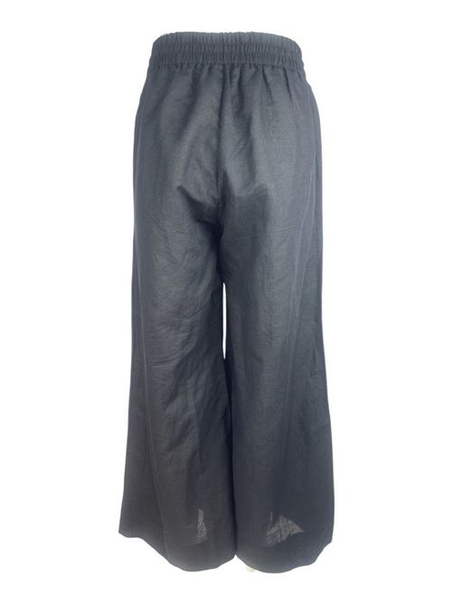 pantalone donna in lino nero Ralph Lauren | 21664389BLACK